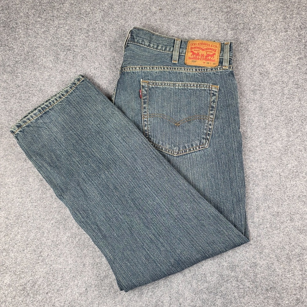 Levi's 559 Jeans Men's 38x30 Relaxed Fit Modern Laid-back Straight Leg Dark Wash